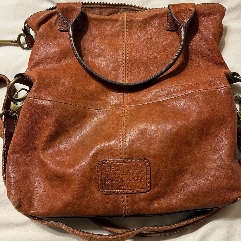 Fossil Tan Leather Handbag - Picture 5 of 5